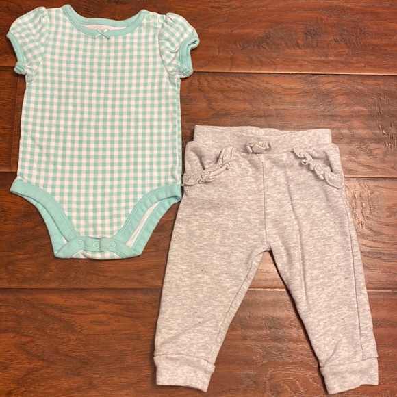 Garanimals Bottoms Garanimals Baby Girl Pants And Onesie 2m Poshmark